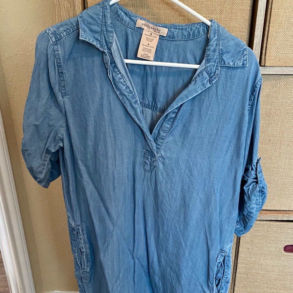 Blue jean denim dress